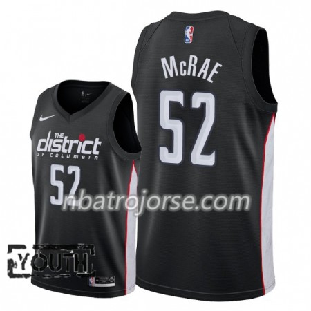 Barn Washington Wizards Tröja Jordan McRae 52 2018-19 Nike City Edition Svart Swingman